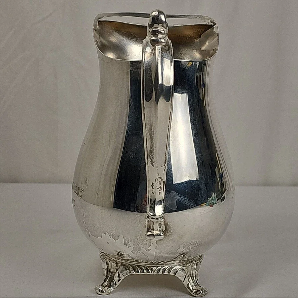 Vintage Wm Rogers 817 Silverplate Pitcher Aglaia President 1963-64 Footed